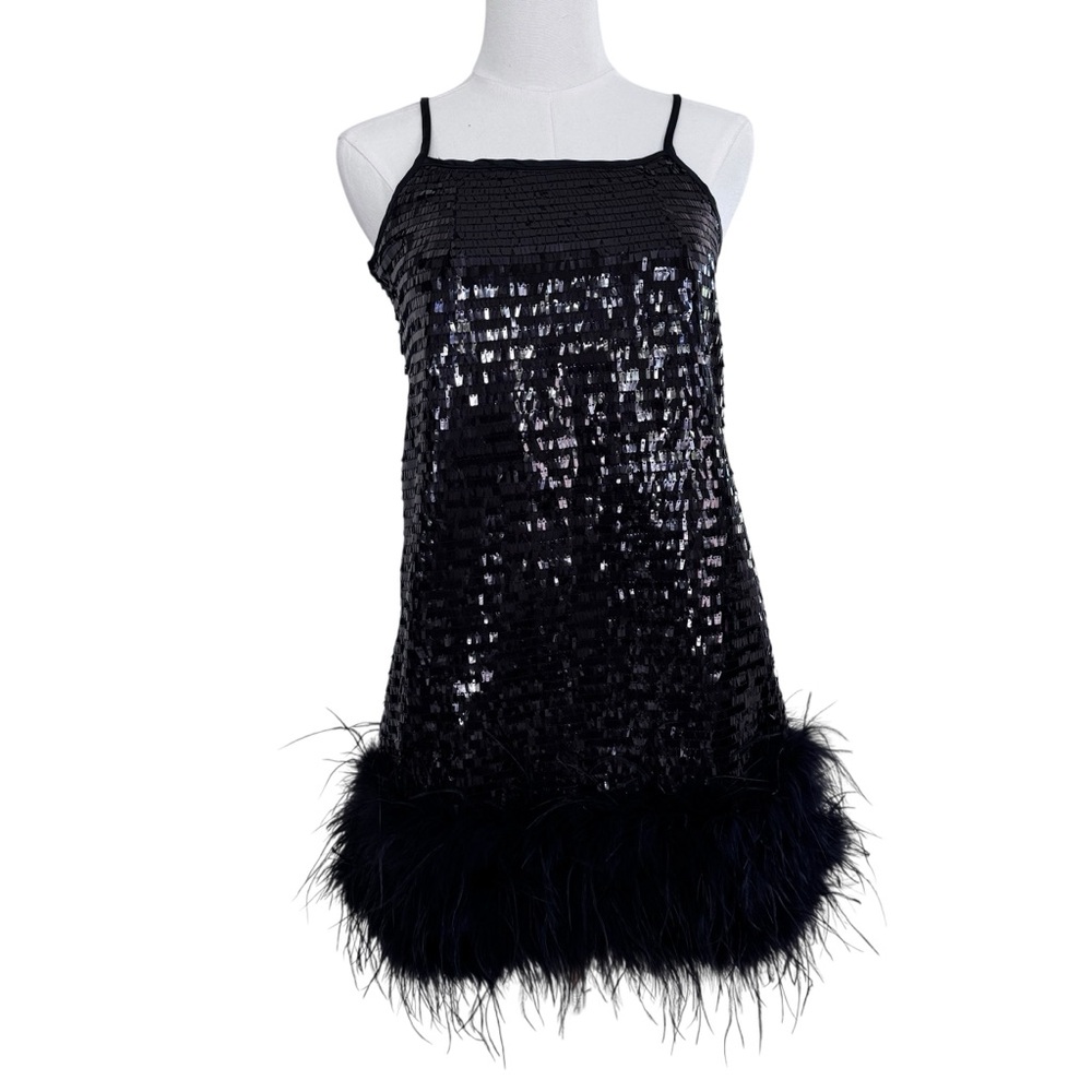 Fashion Nova Black Sequin Mini Dress